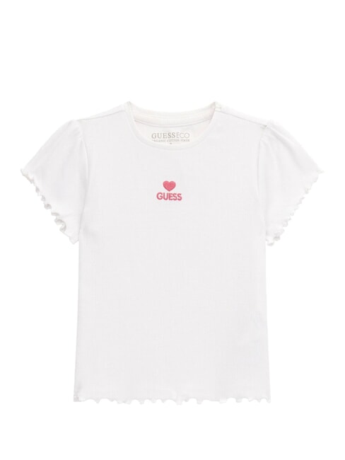 GUESS KIDS T-shirt with cherry embroidery purwhite - Child T-shirt