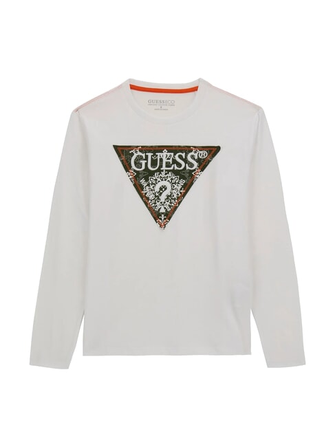GUESS KIDS Logo Patch T-Shirt purwhite - Child T-shirt