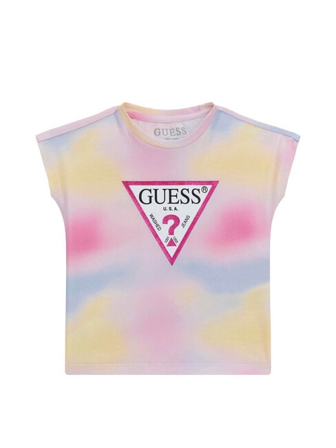 GUESS KIDS Multicolor T-shirt with logo rainbow combo - Child T-shirt