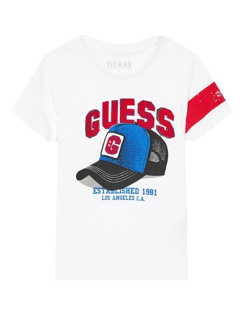 GUESS KIDS Baseball cap print T-shirt purwhite - Child T-shirt
