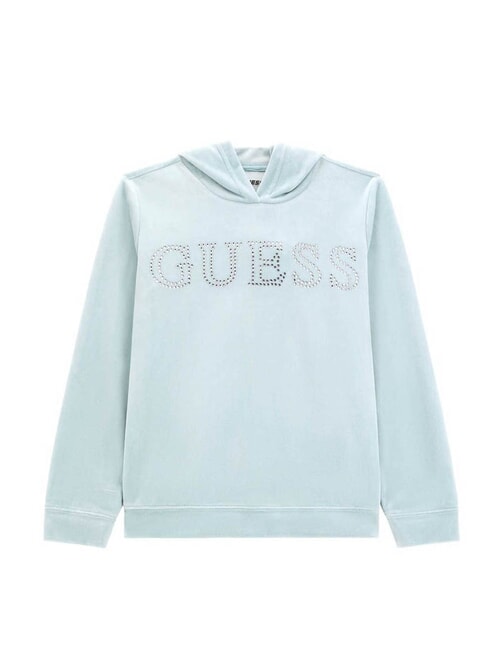 GUESS MINI ME Chenille sweatshirt with rhinestone logo seafoam mist - Baby Sweatshirt