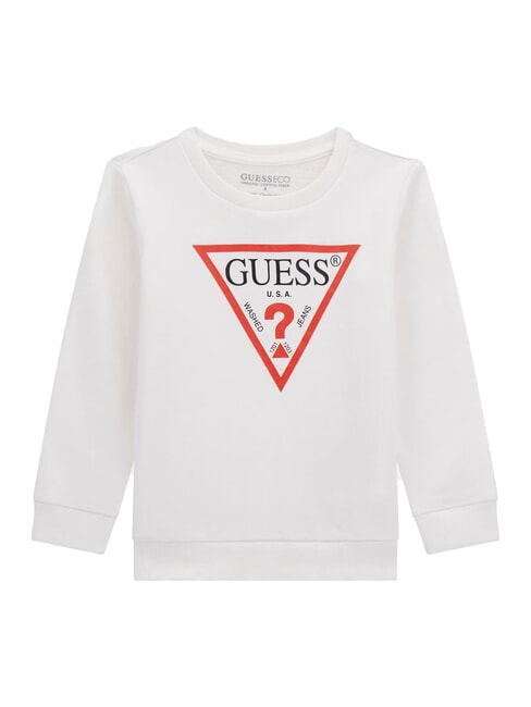 GUESS CORE KIDS Crewneck sweatshirt with triangle logo true white a000 - Baby Sweatshirt