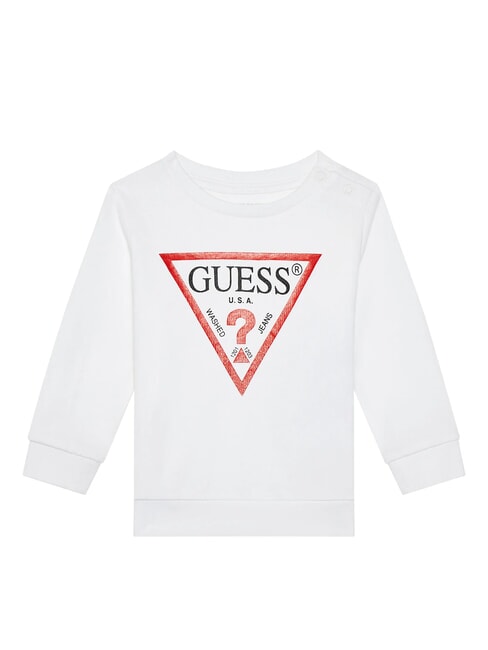 GUESS CORE KIDS Crewneck sweatshirt with triangle logo true white a000 - Baby Sweatshirt