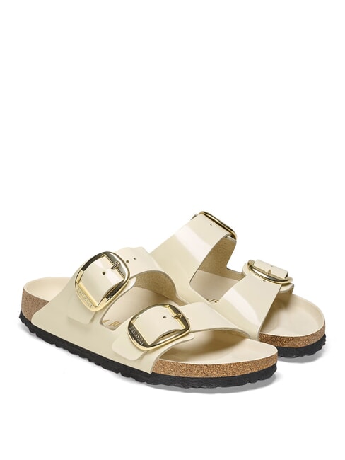 BIRKENSTOCK ARIZONA BIG BUCKLE  Leather sandals shine ecru - Women’s shoes