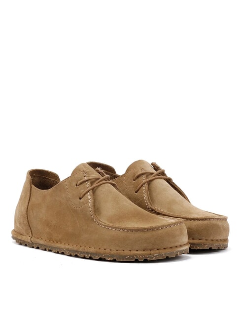 BIRKENSTOCK UTTI LACE N Suede leather shoes gray taupe - Men’s shoes
