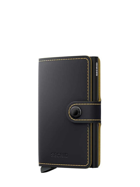 SECRID MATTE  Wallet with RFID blocking card holder black & ochre - Men’s Wallets
