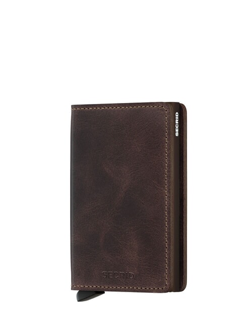 SECRID VINTAGE  Slim Leather Wallet chocolate - Men’s Wallets