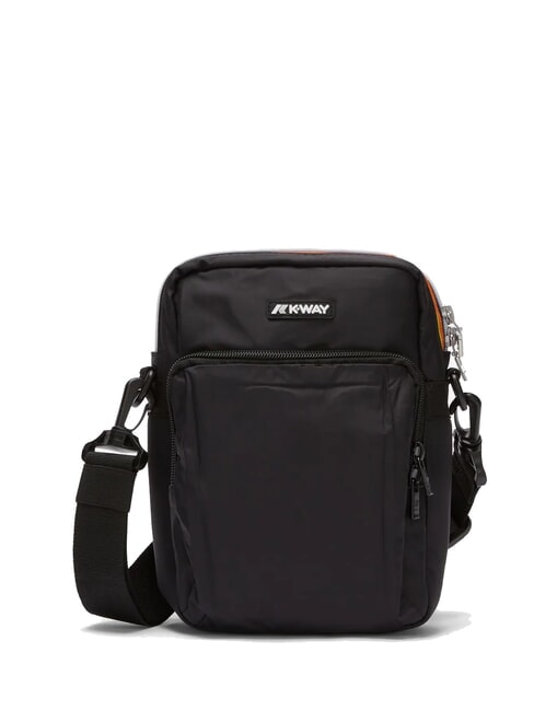 KWAY ERLOY Nylon bag with pocket black pure - Over-the-shoulder Bags for Men
