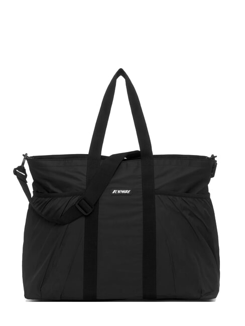 KWAY SAINT MALO Maxi beach shopper bag with 3 pencil cases black pure - Women’s Bags