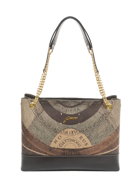 GATTINONI PLANETARIUM Chain Handle Shoulder Bag diana/dark brown - Women’s Bags