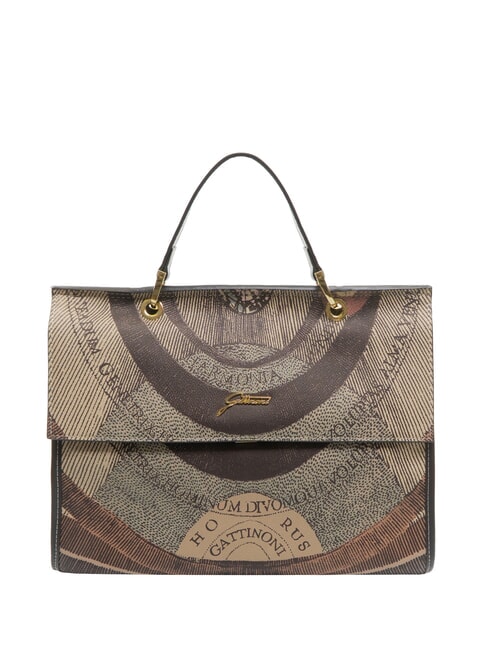 GATTINONI PLANETARIUM Briefcase bag with shoulder strap diana/dark brown - Women’s Bags