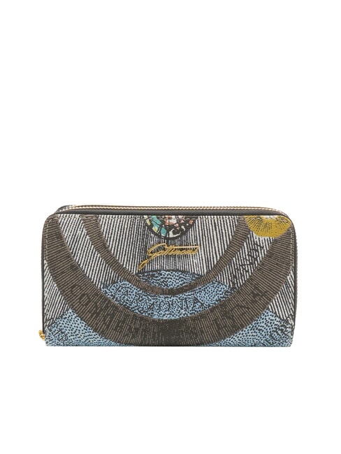 GATTINONI PLANETARIUM Large double zip wallet moon/white - Women’s Wallets