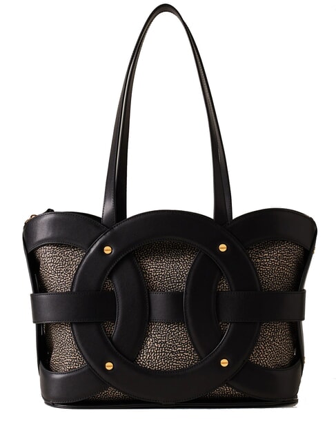 BORBONESE ALL-ROUND Shopping Bag Black - Women’s Bags