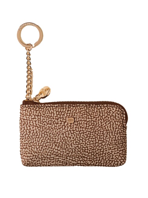 BORBONESE CLASSICA Coin case with key ring Beiger sea - Women’s Wallets