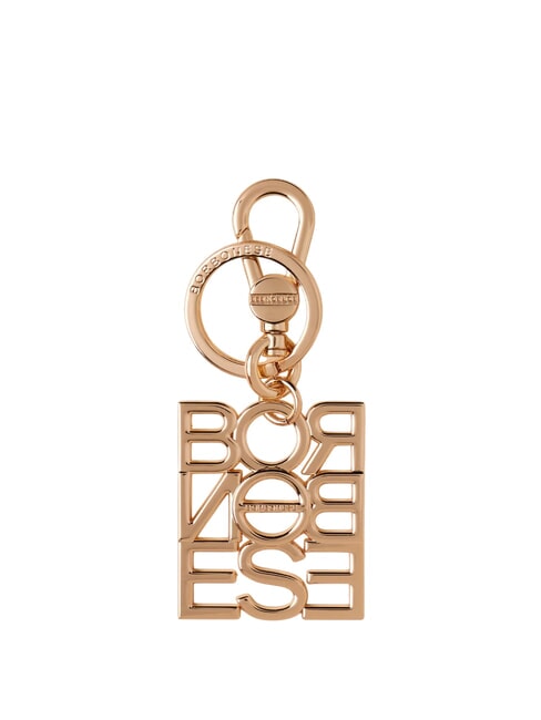 BORBONESE KEYRING Lettering Keychain light gold free - Key holders