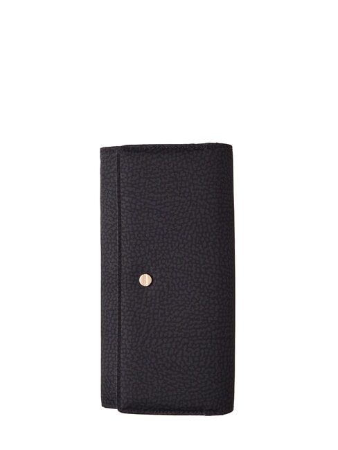 BORBONESE CLASSICA Large wallet with flap dark black - Women’s Wallets