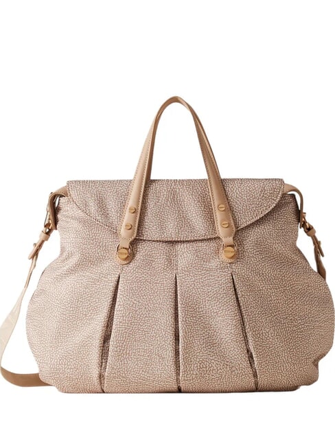 BORBONESE CROISSANT  Hand bag, with shoulder strap sand - Women’s Bags