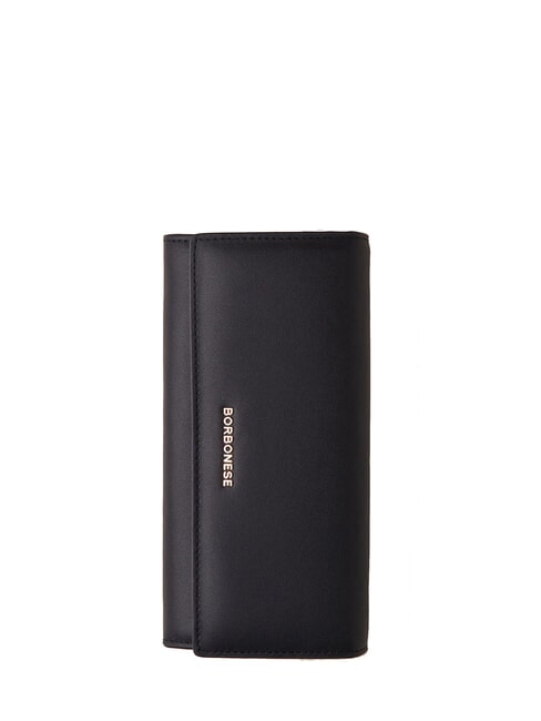 BORBONESE LETTERING Leather wallet Black - Women’s Wallets