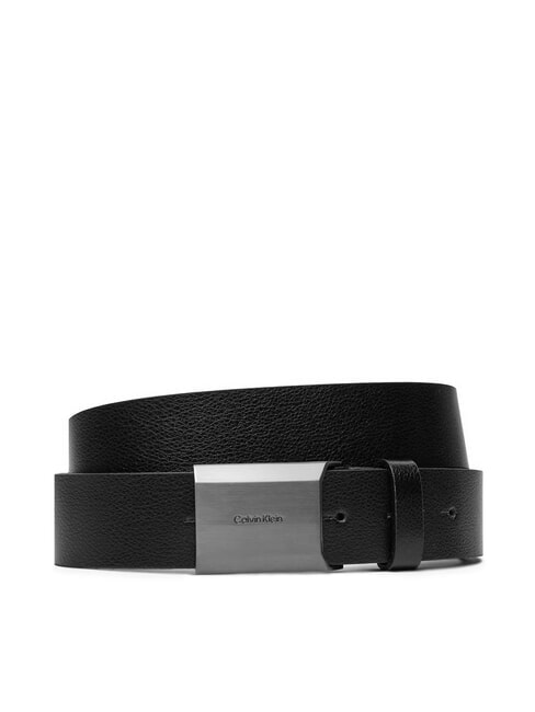 CALVIN KLEIN BELEVED PLAQUE Adjustable belt with plate ck black - Belts