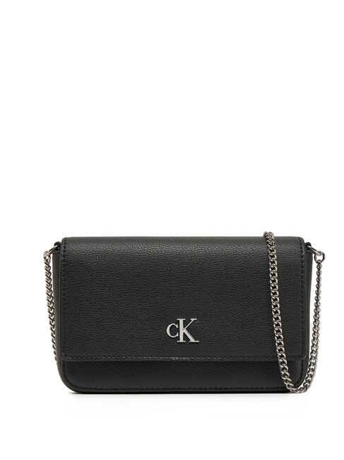 CALVIN KLEIN MINIMAL MONOGRAM Mini shoulder bag on black - Women’s Bags