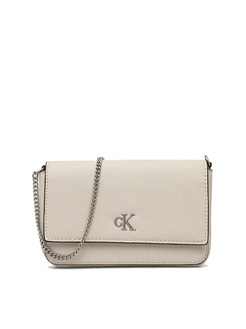 CALVIN KLEIN MINIMAL MONOGRAM Mini shoulder bag silver birch - Women’s Bags