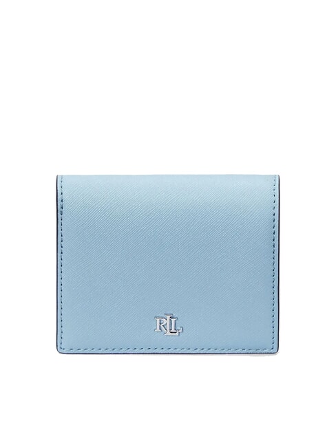 RALPH LAUREN COMPACT Small leather wallet sky blue - Women’s Wallets
