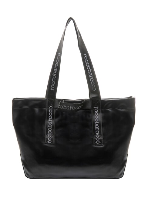 ROCCOBAROCCO EVA Shopping bag with logo ribbons black - Women’s Bags