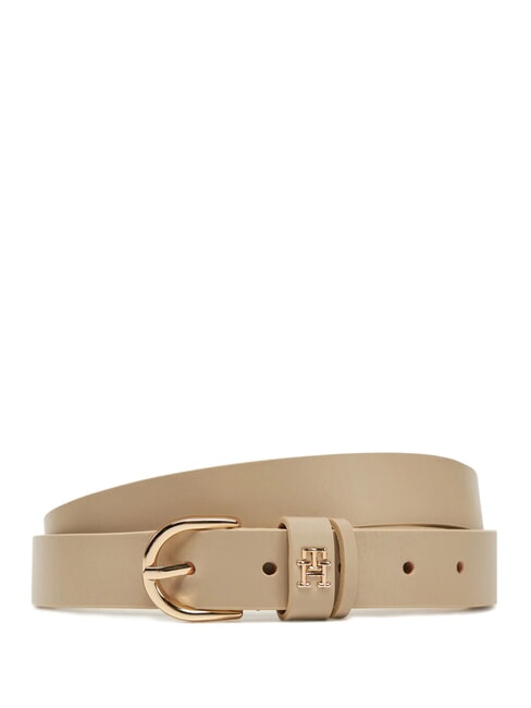 TOMMY HILFIGER ESSENTIAL EFFORTLESS Leather Belt Made in Italy sugarcane - Belts