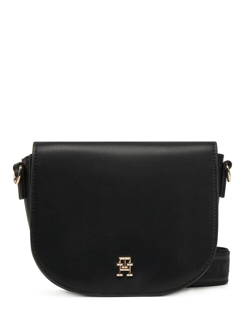 TOMMY HILFIGER TH LOGOTAPE SADDLE Mini Shoulder Bag black - Women’s Bags