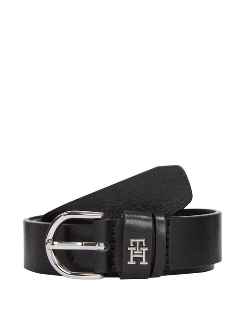 TOMMY HILFIGER ESSENTIAL EFFORTLESS Leather belt black - Belts