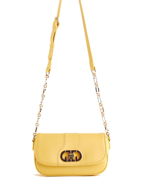GAUDÌ DIANA Bag with flap and chain shoulder strap yellow - Women’s Bags