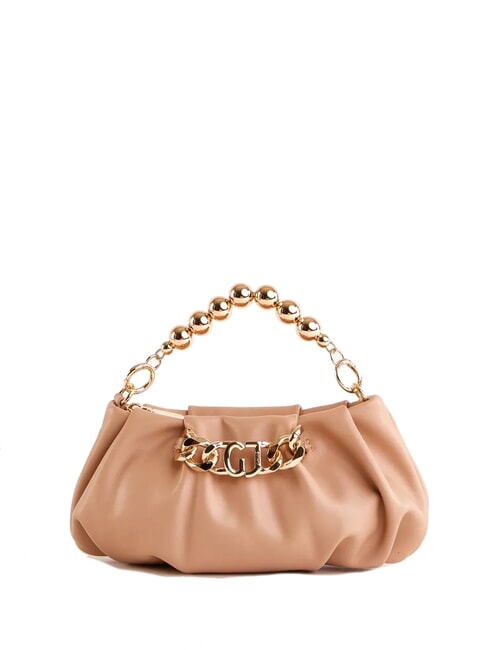 GAUDÌ DEYRA Handbag with metal chain nude - Women’s Bags