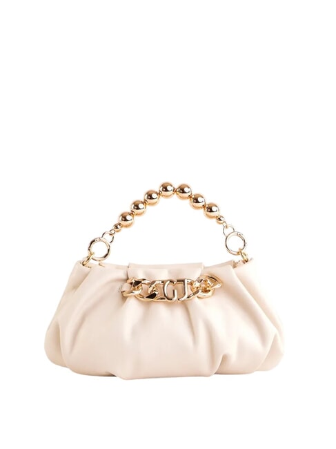 GAUDÌ DEYRA Handbag with metal chain CREAM - Women’s Bags