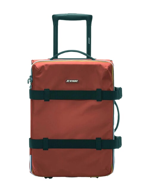 KWAY BLOSSAC  Waterproof Hand Luggage Trolley red brownish-black p - Hand luggage