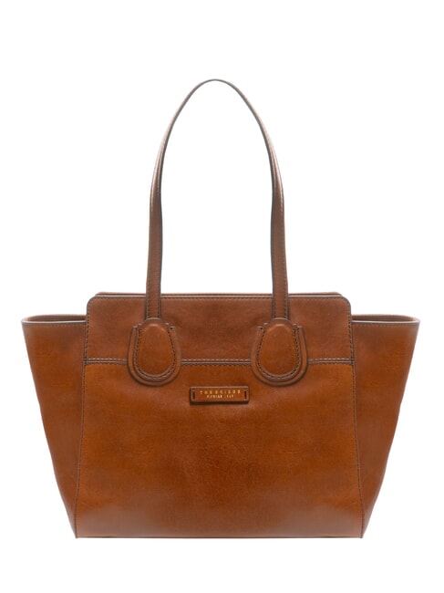 THE BRIDGE ELETTRA Leather shopping bag BROWN - Women’s Bags