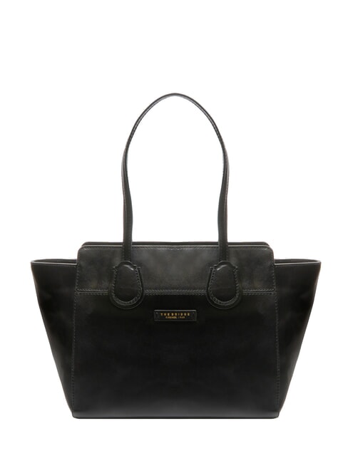 THE BRIDGE ELETTRA Leather shopping bag Black Gold - Women’s Bags