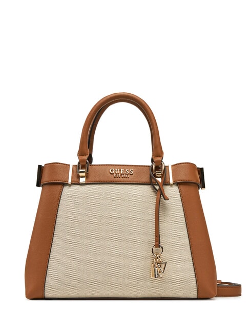 GUESS ANADELA Canvas Handbag, with shoulder strap natural / cognac - Women’s Bags