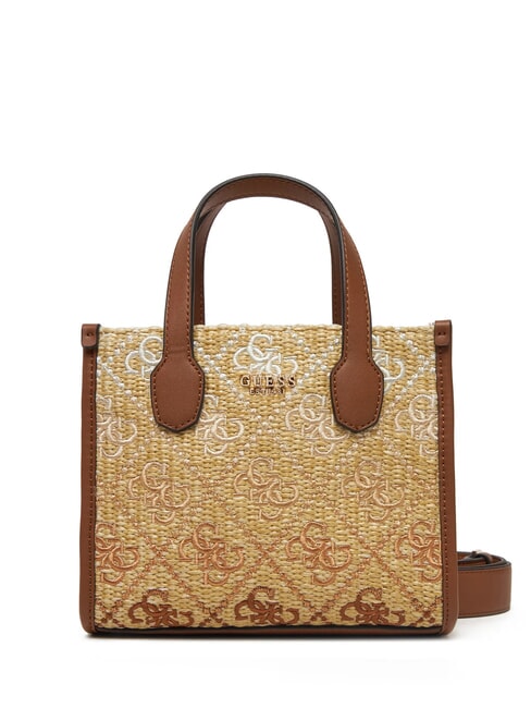 GUESS SILVANA Mini Hand Bag, with shoulder strap cognac / olives - Women’s Bags