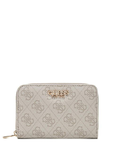 GUESS ZAMIRA  Medium Zip Around Wallet dark taupe logo - Women’s Wallets