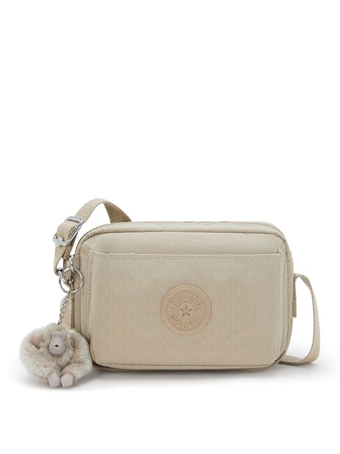 KIPLING ABANU S shoulder bag signature beige embossed - Women’s Bags