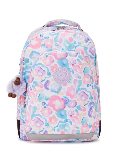 KIPLING CLASS ROOM 15" laptop backpack aqua flowers - Backpacks & School and Leisure