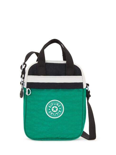 KIPLING LEVY Micro bag for smartphones deep green black block - Women’s Bags