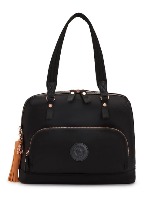 KIPLING LINZA Shoulder bag with pocket ros / black - Women’s Bags