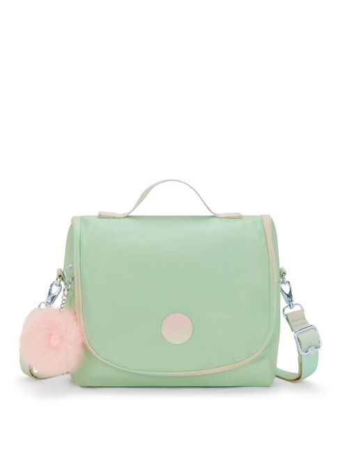 KIPLING NEW KICHIROU Lunch bag with shoulder strap soft green metallic - Kids bags and accessories