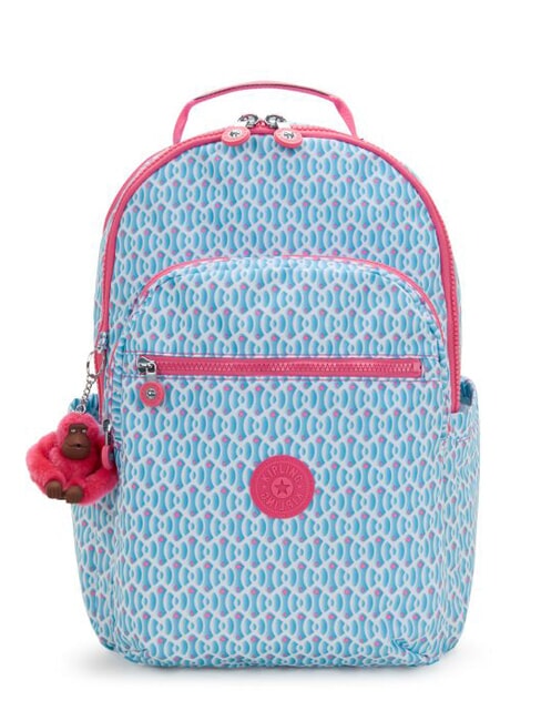 KIPLING SEOUL COLLEGE Backpack with 15" laptop pocket dreamy geo combo - Backpacks & School and Leisure
