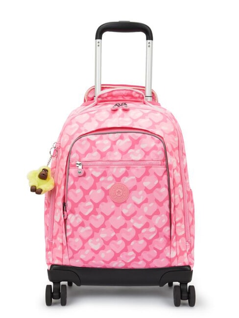 KIPLING NEW ZEA Trolley backpack with laptop holder adorable hearts - Backpack trolleys