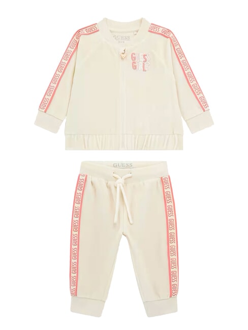 GUESS KIDS Tracksuit set shirt and trousers cremwhi - Rompers and baby outfits