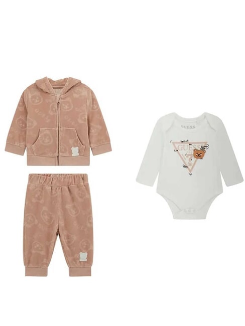GUESS KIDS Body, shirt and pants set brick rose - Rompers and baby outfits