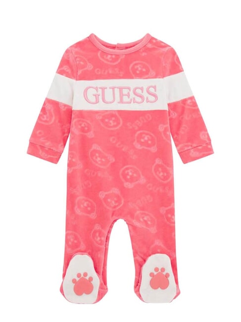 GUESS KIDS Newborn Chenille Jumpsuit fuchsia lipstick - Rompers and baby outfits