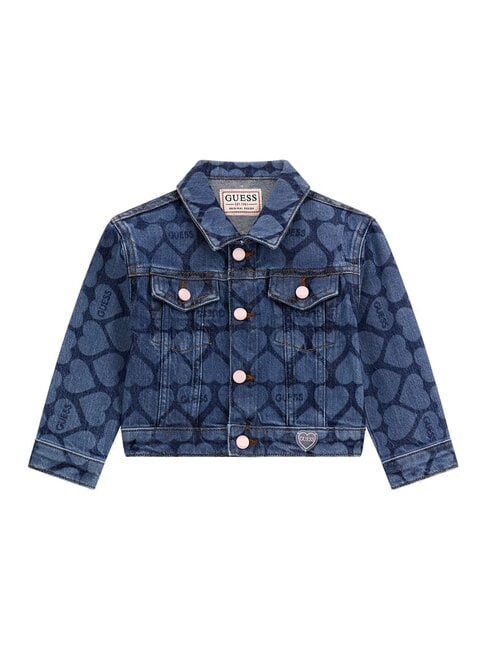 GUESS KIDS Denim jacket blue heart laser was - Baby Jackets